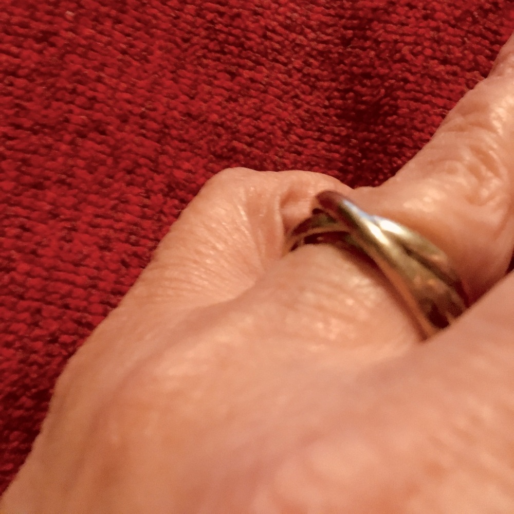 Sterling Silver sz 8 Vintage Puzzle Ring